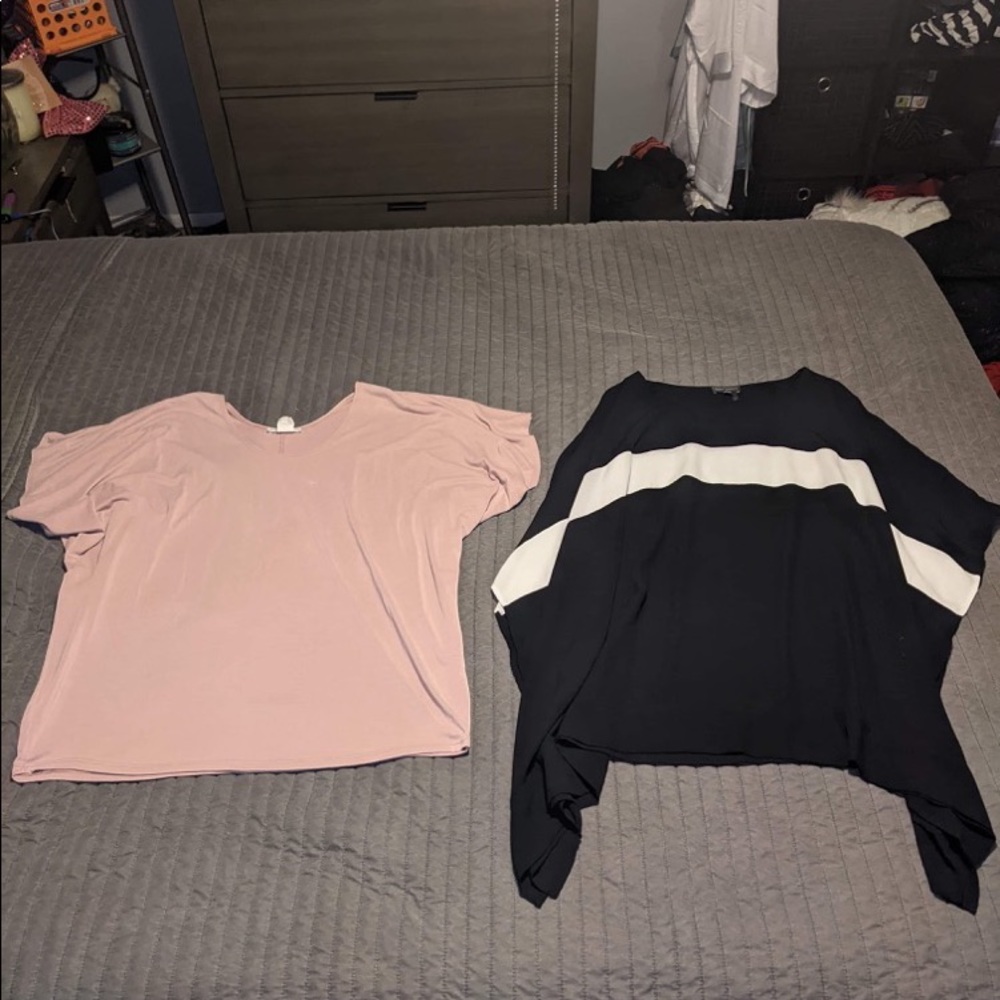 Plus Size 1X (two beautiful, flattering blouses / tops )